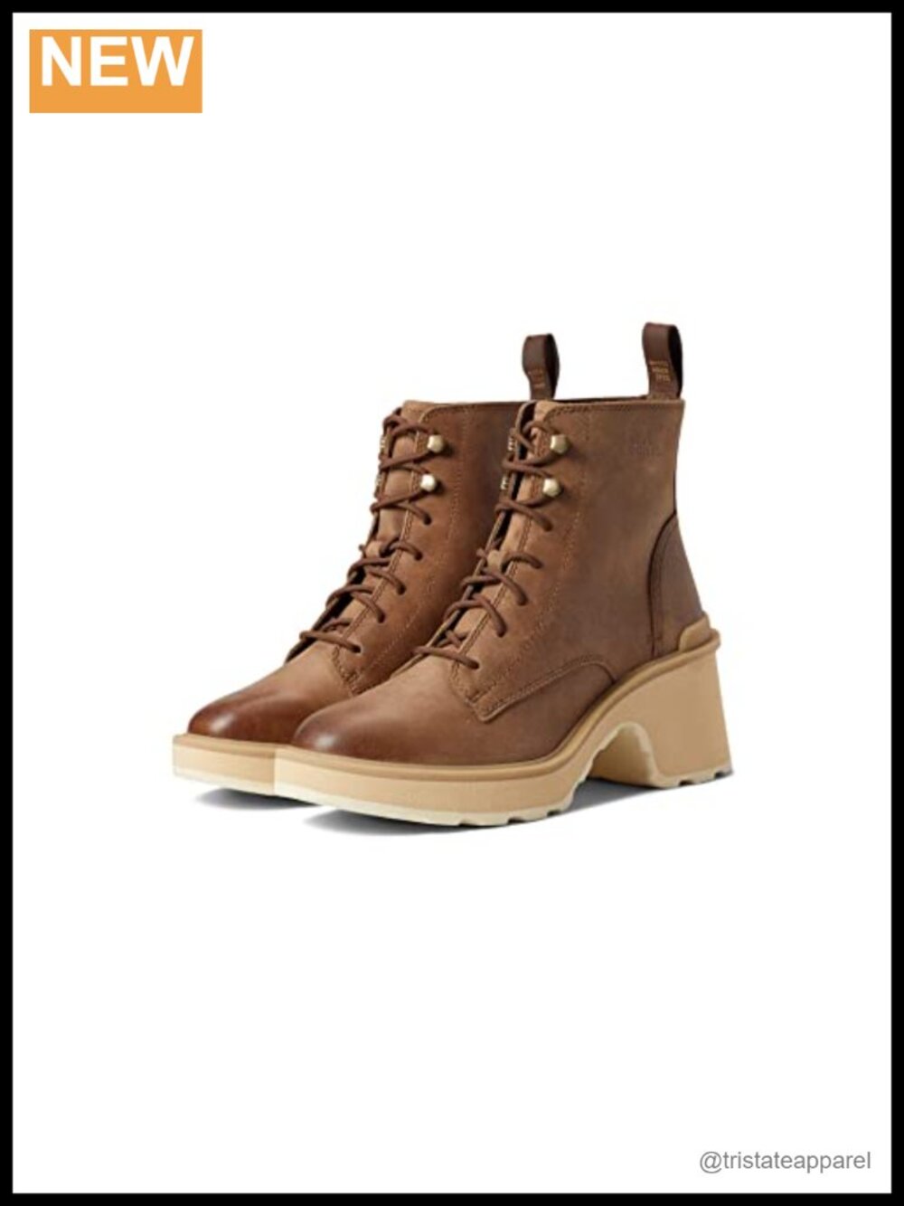 Waterproof Suede Lace-Up Ankle Boots with Platform Heel